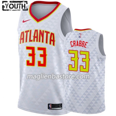 Maglia NBA Atlanta Hawks Allen Crabbe 33 Nike 2019-20 Association Edition Swingman - Bambino